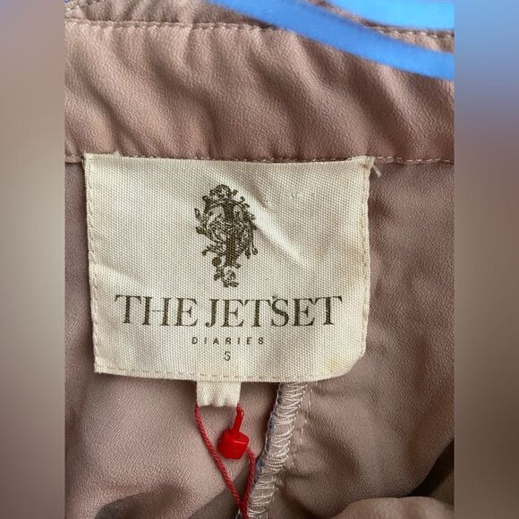 The Jetset Diaries Mini Dress Womens Sz Small Blue Halter Neck Lace Embroidered - Picture 3 of 14